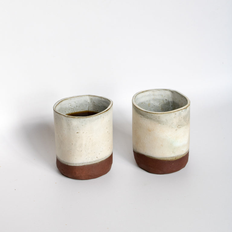 Cream Ceramic Coffee Mugs - Volcano x Firing Station