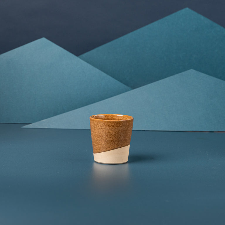 Brown Ceramic Coffee Cup - Volcano x Melisa Dora