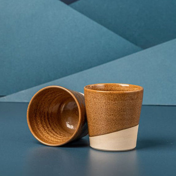 Brown Ceramic Coffee Cup - Volcano x Melisa Dora - Volcano Coffee