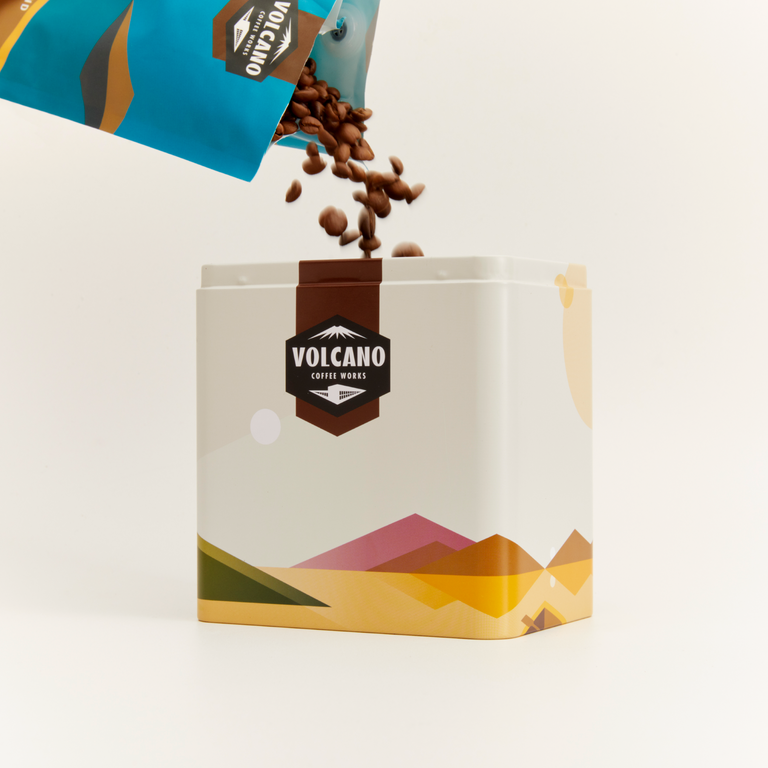 Volcano Tin & Coffee Pods Set