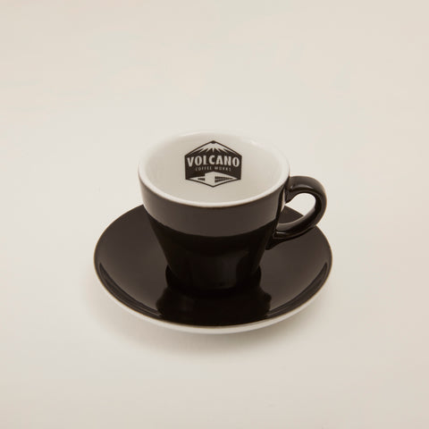 Black Cappuccino Cup & Saucer