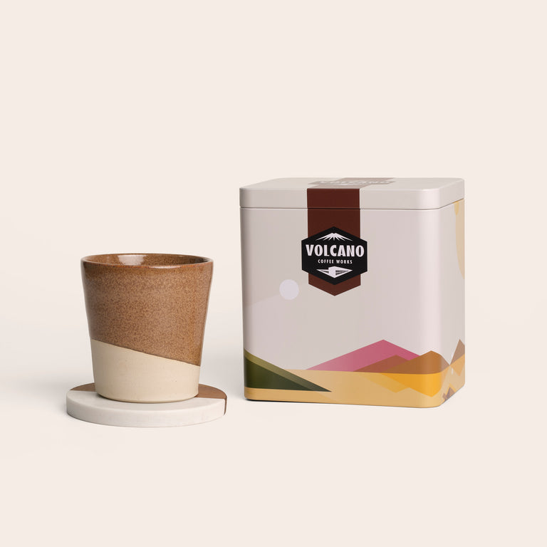 Cup, Coaster and Coffee Tin Set