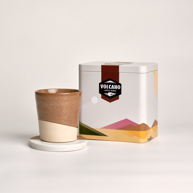 Cup, Coaster and Coffee Tin Set