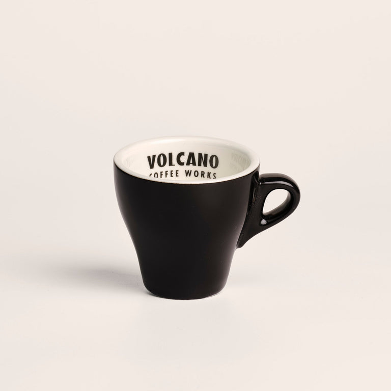 Black Flat White Cup