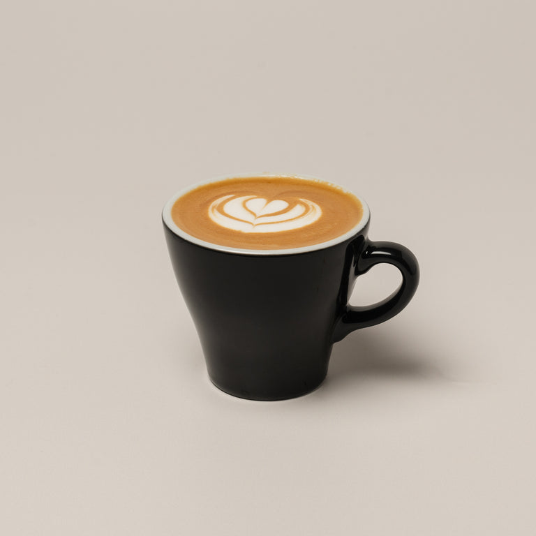 Black Flat White Cup