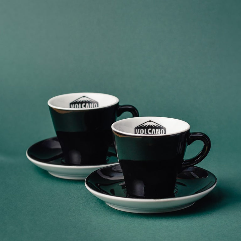 Black Cappuccino Cup & Saucer