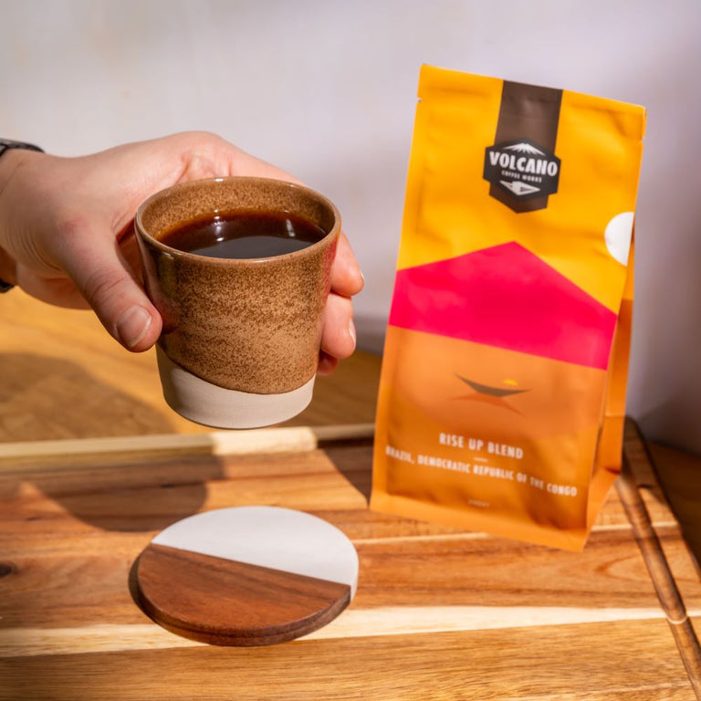 Brown Ceramic Coffee Cup - Volcano x Melisa Dora