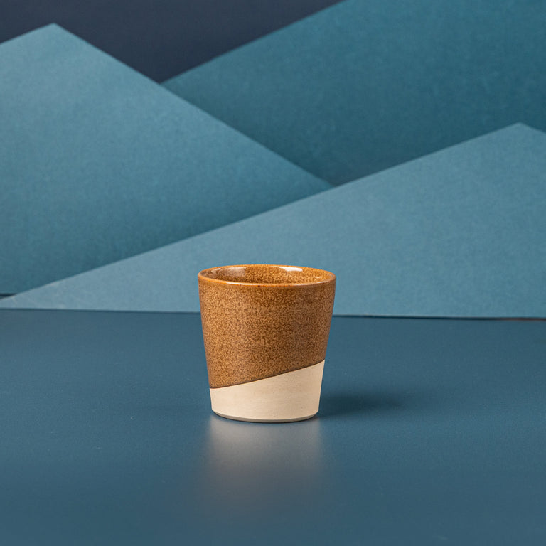Brown Ceramic Coffee Cup - Volcano x Melisa Dora