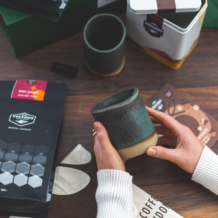 Green Ceramic Coffee Mugs - Volcano x Firing Station