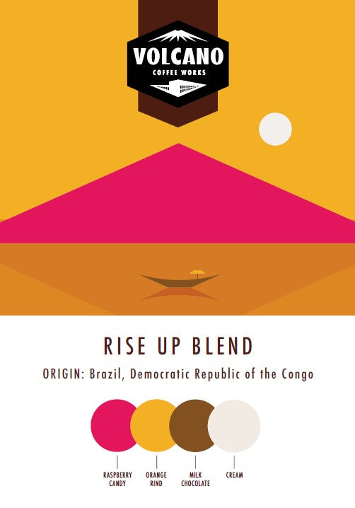 Rise Up Blend Taste Card by Volcano Coffee Works